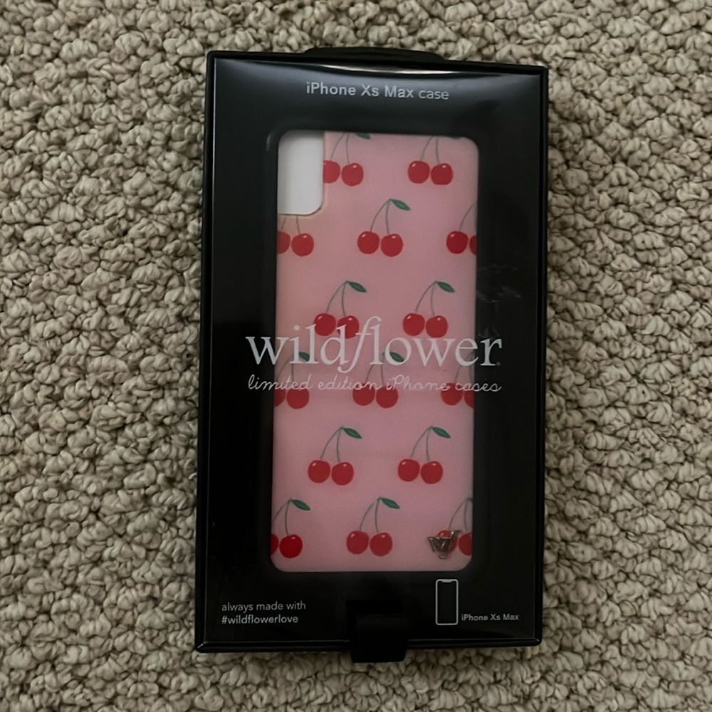 wildflower limited edition phone case, pink cherry for iPhone XS Max